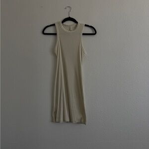 Skims Cotton Rib Tank Dress - Cream White - XS